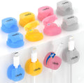 12 Pack Rotatable Spring Cable Clips, Adhesive Cord Holders for Desk