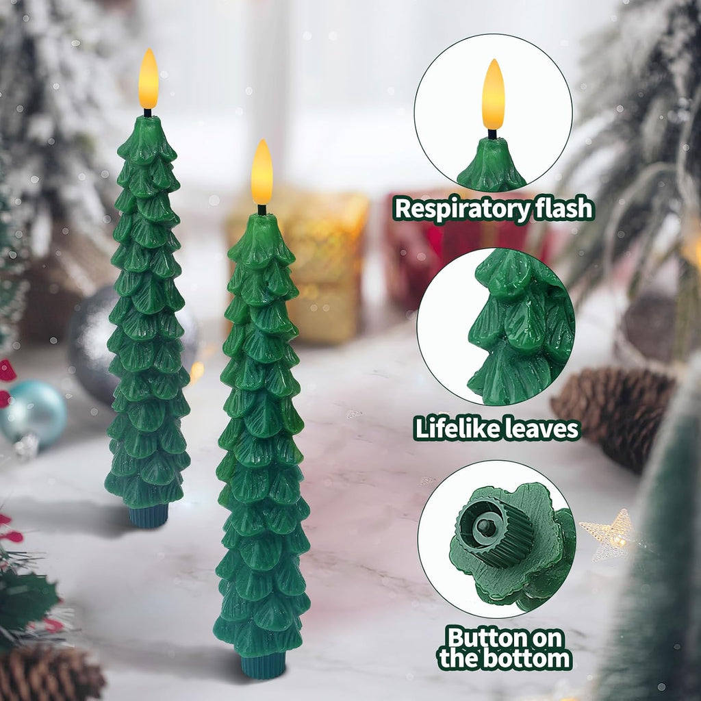 XingsLight LED Flameless Taper Candles with Remote & Timer – 4 Pack Battery Operated Christmas Window Candles, Warm White Flickering Light, Safe Realistic Flame for Holiday Table & Home Décor
