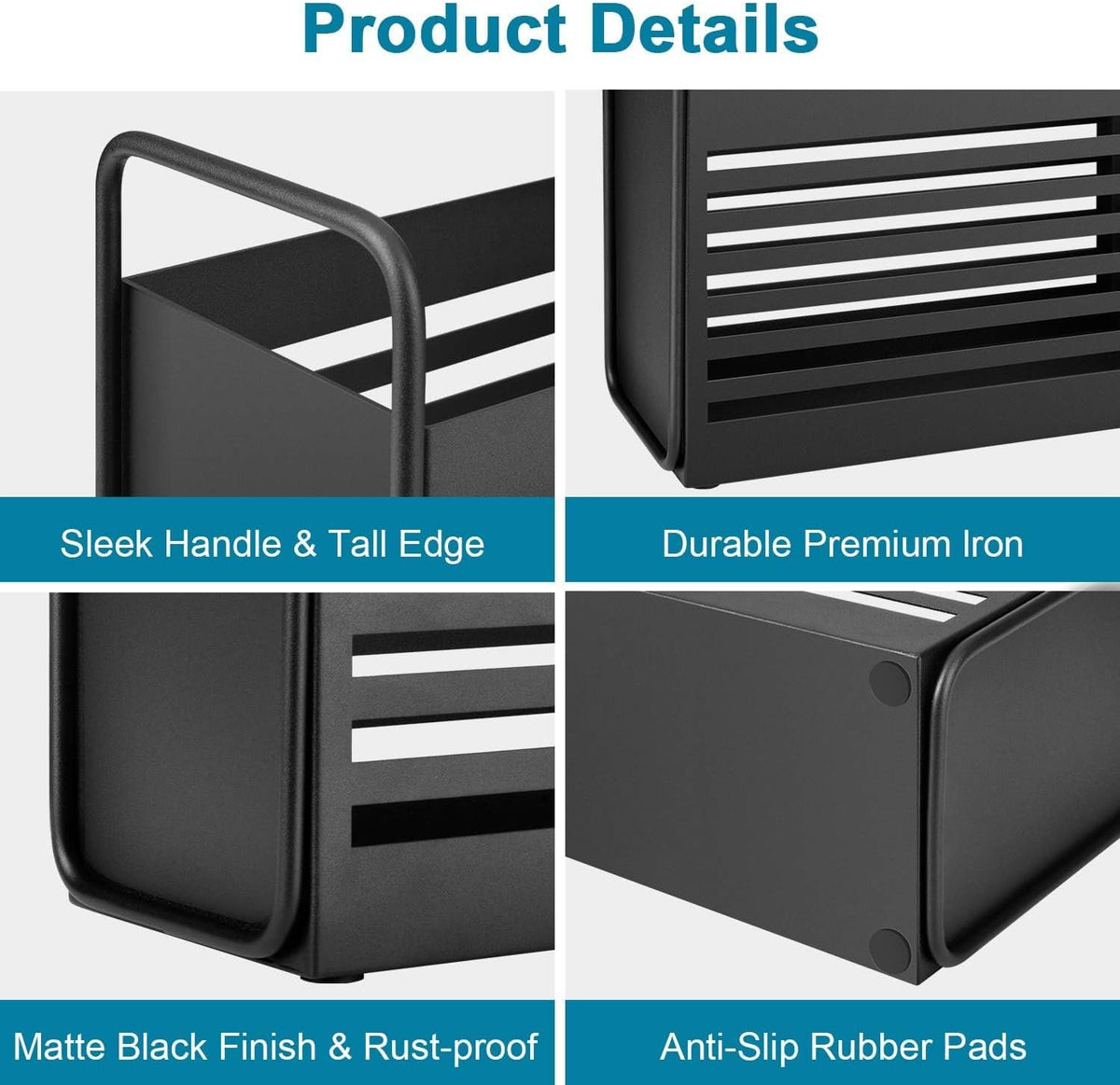 Metal Magazine Rack for Living Room, Modern Iron Magazine Holder Organizer with Sturdy Frame, Freestanding Newspaper and Book Storage Stand for Home Office Bedroom