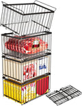 Large Freezer Organizer Bins for 5 to 9 Cu.Ft,Quick Expand/Collapse,4PACK