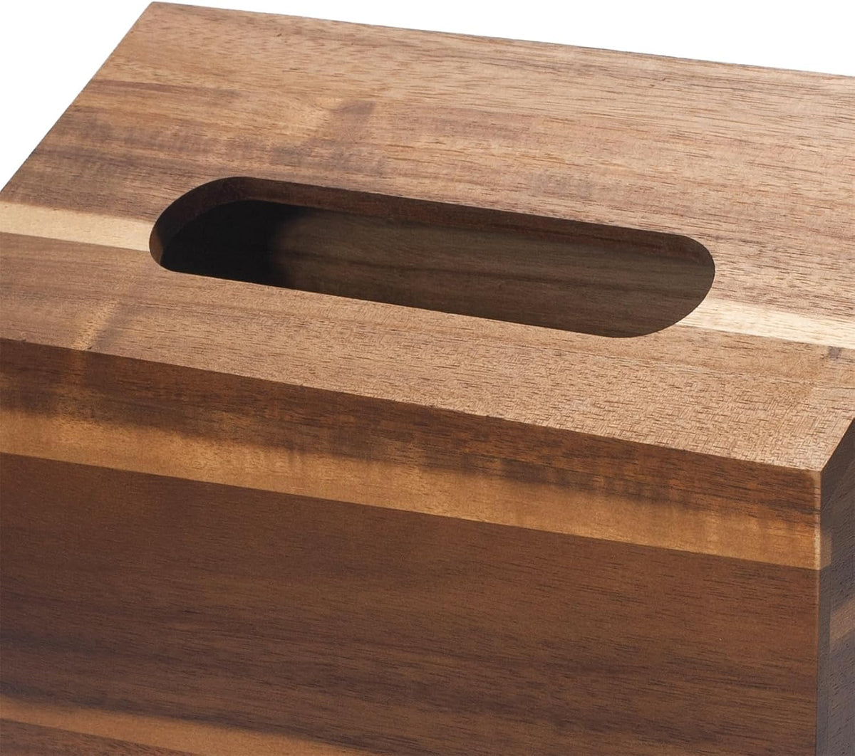 Hand Towel Box Cover Compatible with Kleenex Disposable Paper Hand Towels, Acacia Wood Hand Towel Holder for Bathroom Kitchen Living Room Countertop