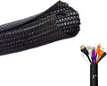 10ft 1" Split Wire Loom Sheath, Flexible Cord Cover Cable Management Sleeve