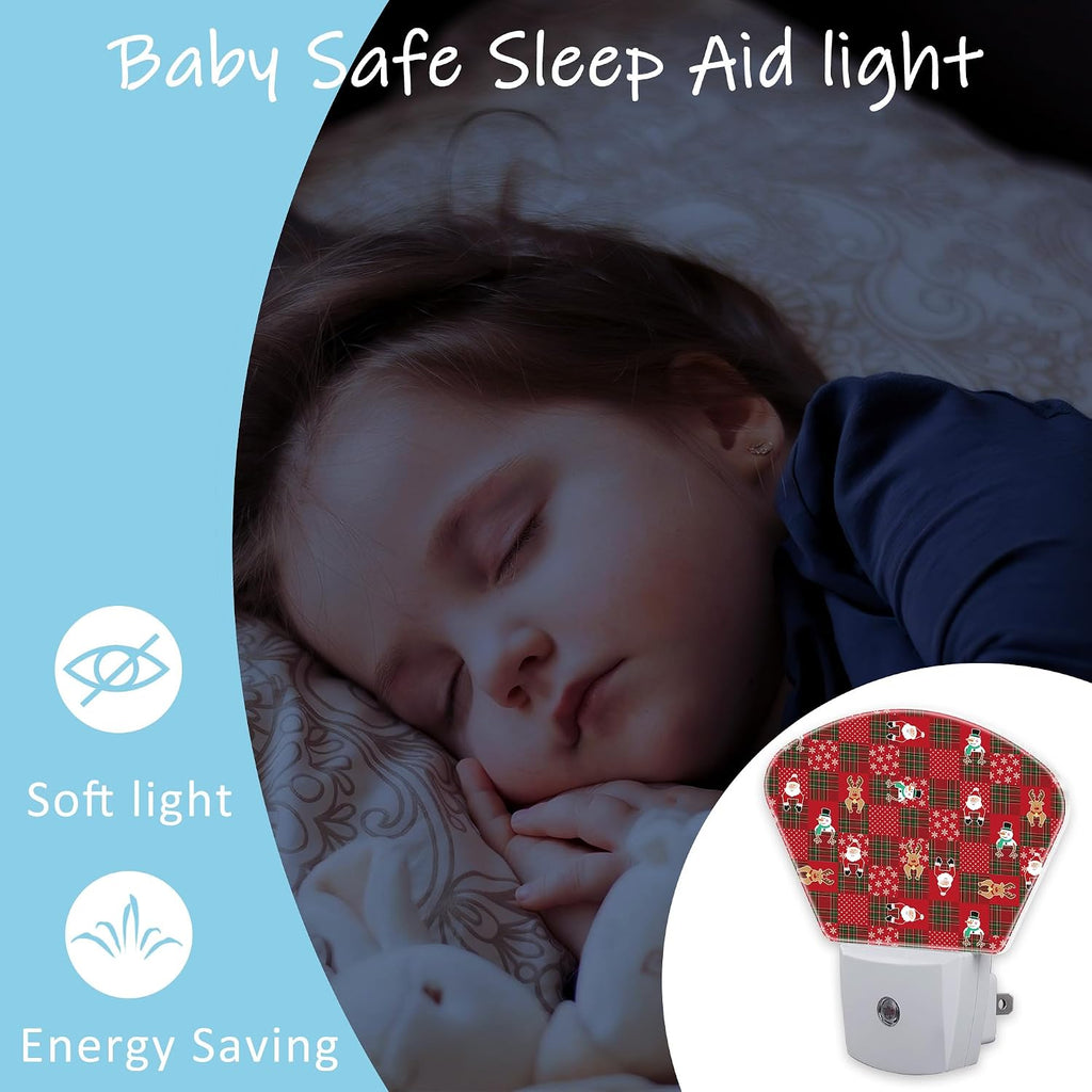 Night Light Santa Claus Plug-in LED Dusk-to-Dawn Sensor Soft Night Lamp,Suitable for Home Bedroom Bathroom Hallway Stairs