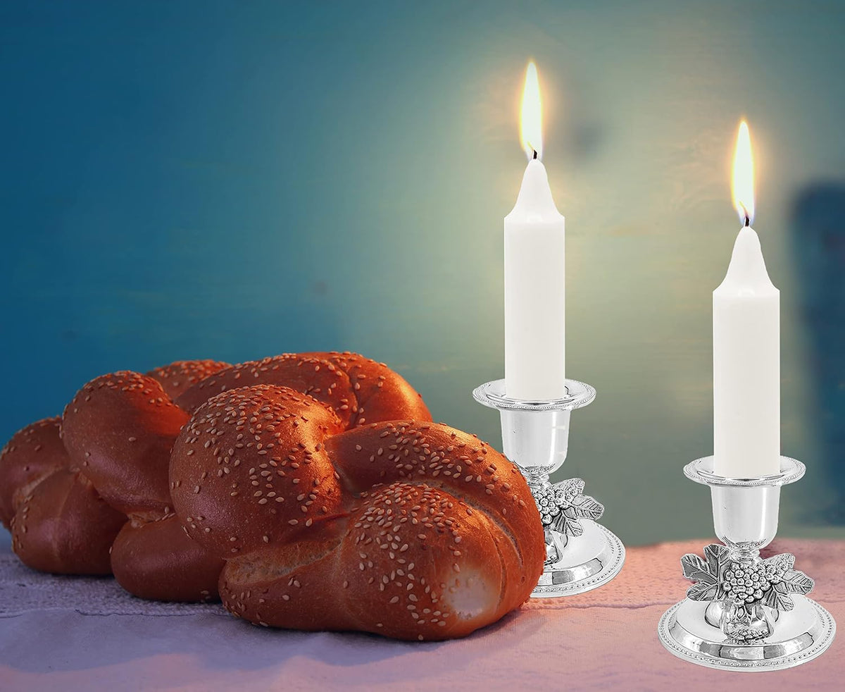 Classic White Candles-72 Bulk 2 Pack (Total of 144 Candles) - Traditional Shabbat, Dinner, Ceremonies, and Emergencies- Long Lasting Burn Time