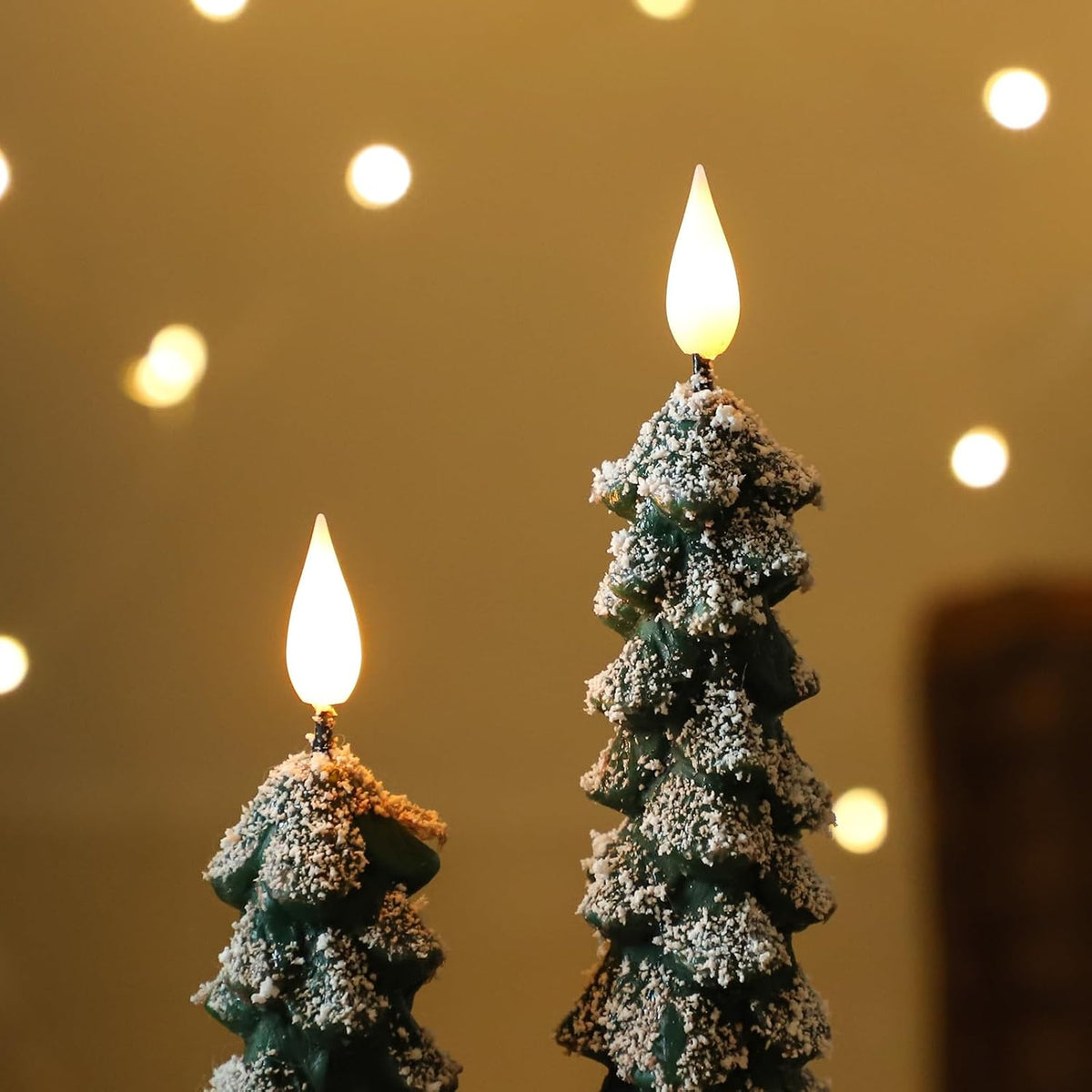 Christmas Decorations, Christmas Tree Flameless Taper Candles with Remote