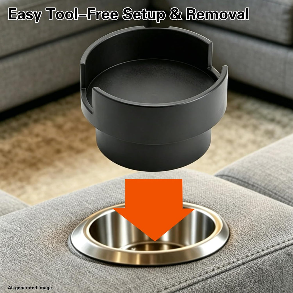 AGLOO Universal Anti-Spill Sofa Cup Holder Adaper 4-Inch