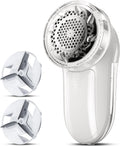 Bymore Fabric Shaver, Lint Remover, Lint Shaver Defuzzer Sweater Shaver for Clothes and Furniture with AC Adapter Pill Fuzz Remover-White