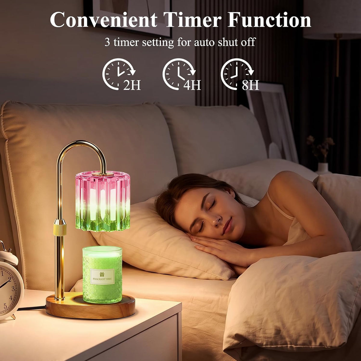Candle Warmer Lamp, with Timer Dimmer Adjustable Height, Home Decor, Room Decor, Wax Melt Warmer for Candles, Gifts for Mom, Gifts for Mother's Day, Birthday Gifts for Women