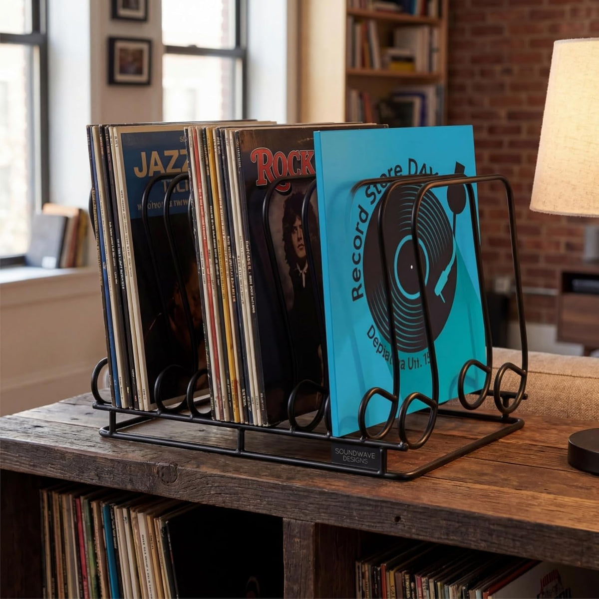 Wire Magazine Holder, 9 Slots Vinyl Record Organizer