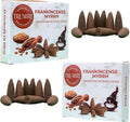 Frankincense Myrrh Backflow Incense - 20 Cones, Dual Pack of 10, Waterfall Effect