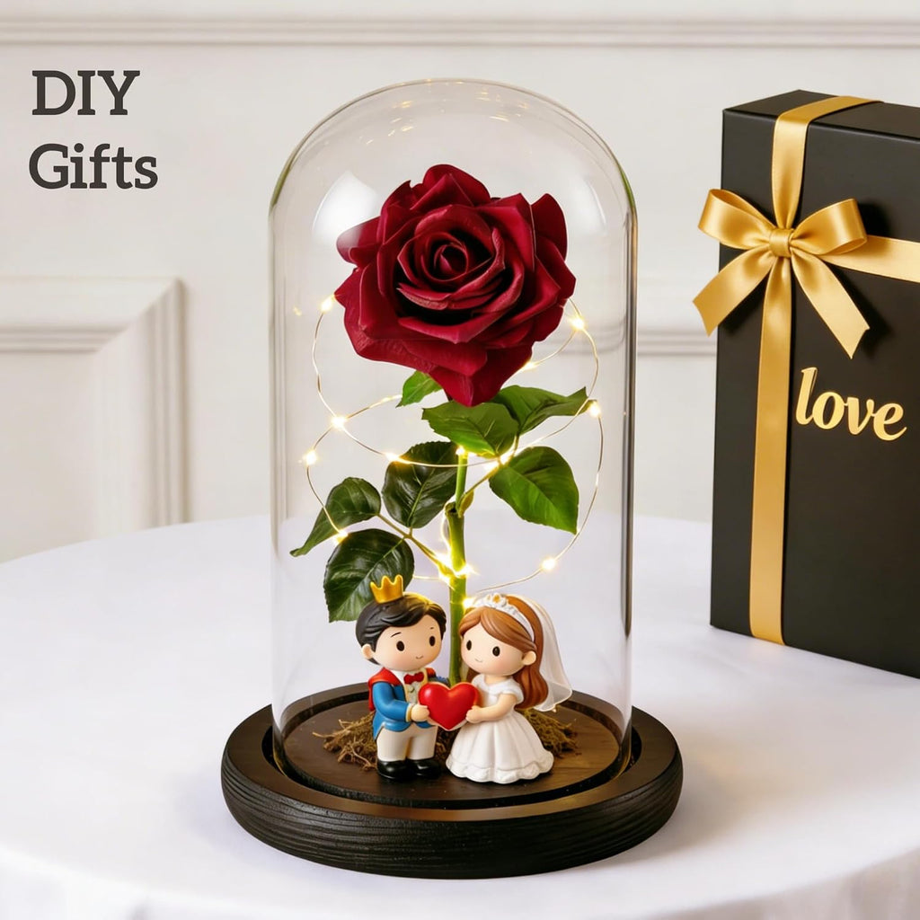 Real Touch Roses Artificial Flowers, 5Pcs Dark Red Faux Silk Rose