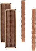 Creative Co-Op Unscented Hobnail Taper Box, Set of 2, Cappuccino Candles, 1" L x 1" W x 10" H, Brown, 2 Count (Pack of 2)