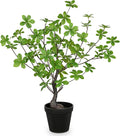 Artificial Plants Indoor with Pot, Faux Plants Indoor Tabletop, 21.6" Tall Fake Potted Plants, Silk Artificial Desk Plant Bonsai Tree for Home & Office, Farmhouse, Bedroom, Living Room Table Decor