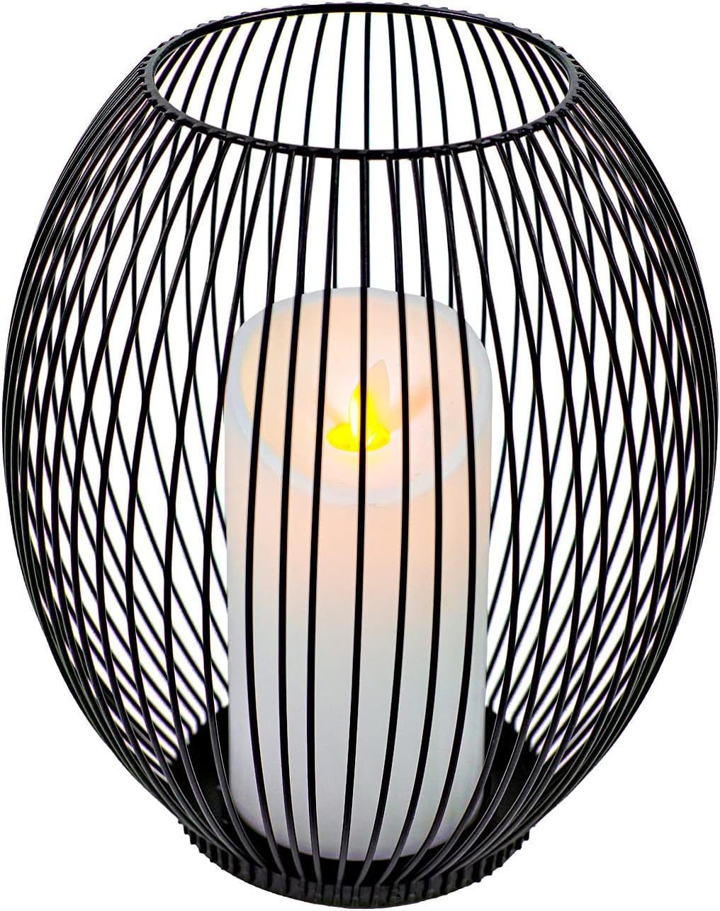 OLEEK Large Metal Candle Holder - Outdoor Lanterns for Patio - Iron Candle Holder - Decorative Candle Holders for Pillar Candles - Table Candles Holders Decor - Iron Candle Stands - Candles Holder