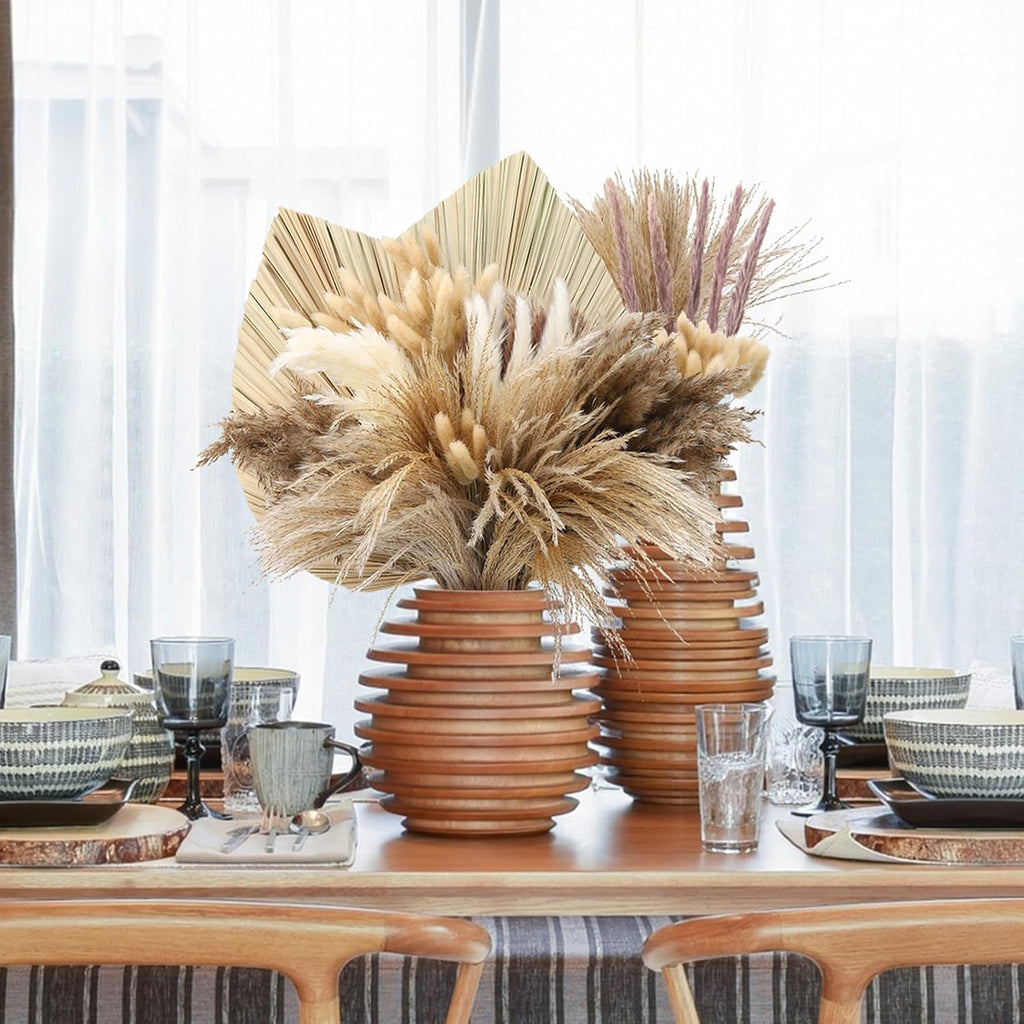 202 Pcs Boho Dried Pampas Grass Decor Bulk