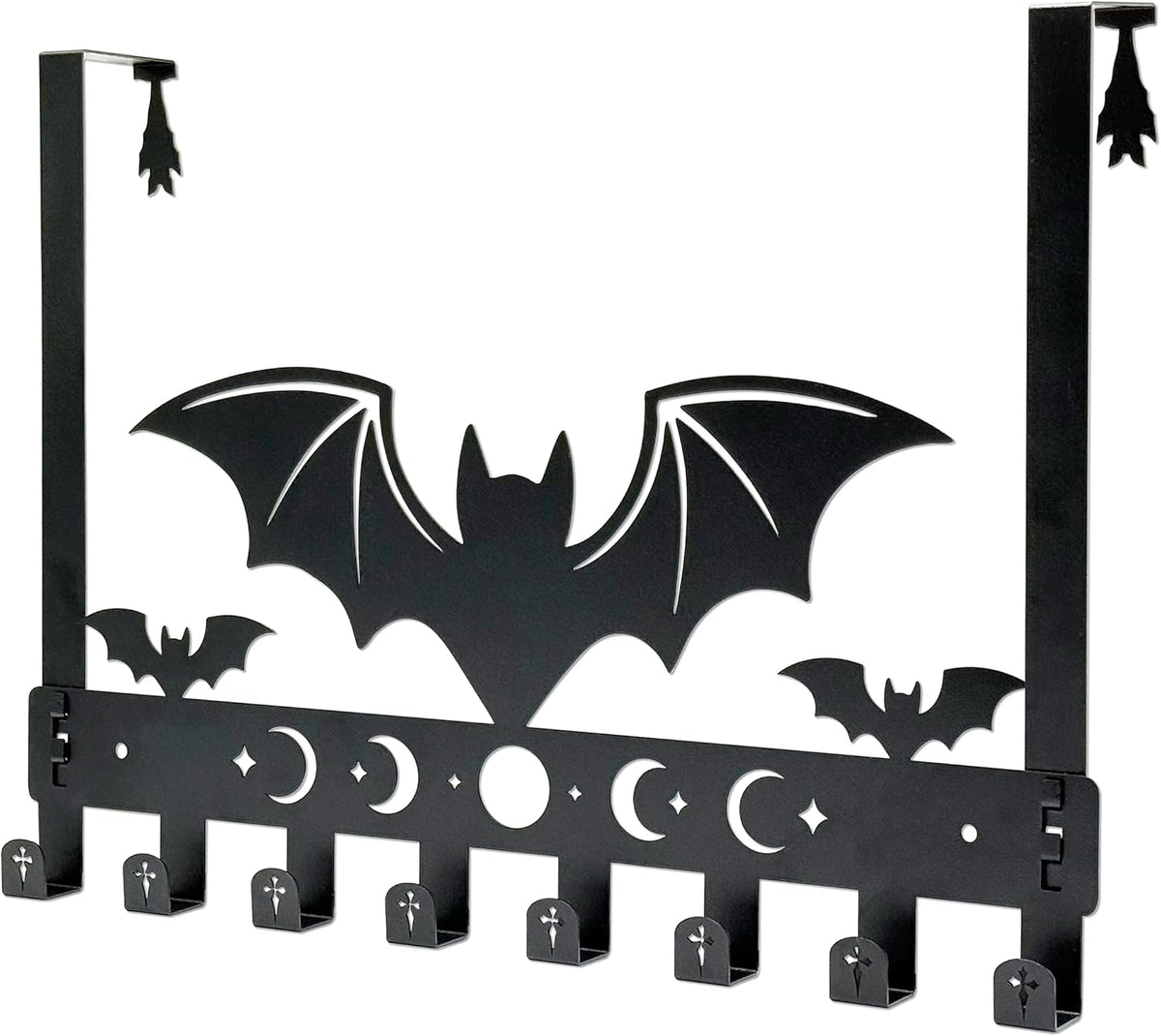 Gothic Bat Over The Door Hooks Goth Bathroom Decor Organizer Halloween