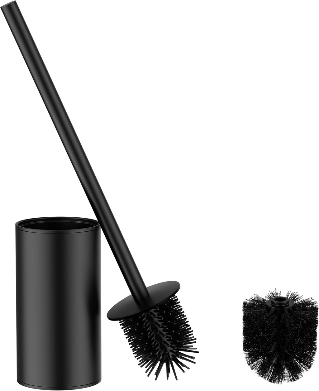 FORIOUS SUS304 Toilet Brush, Toilet Bowl Cleaner Brush and Holder Set Short