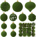48 Pcs Velvet Christmas Ball Ornaments Set for Xmas Tree Decor(Sage Green)