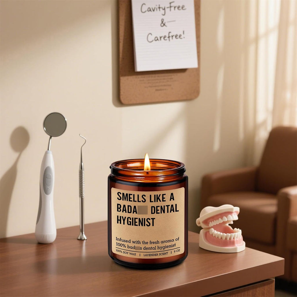 LEADO Candle, Dental Hygienist Gifts - RDH Graduation, Dental Hygiene Gifts