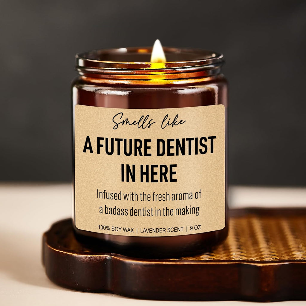 Younift Funny Future Dentist Candle, Dental Hygienist Graduation Gifts, Dental Hygiene, Dental Office Decor, Dentist Gifts for Women, Men, Coworkers, School Students, Dentists Appreciation Presents