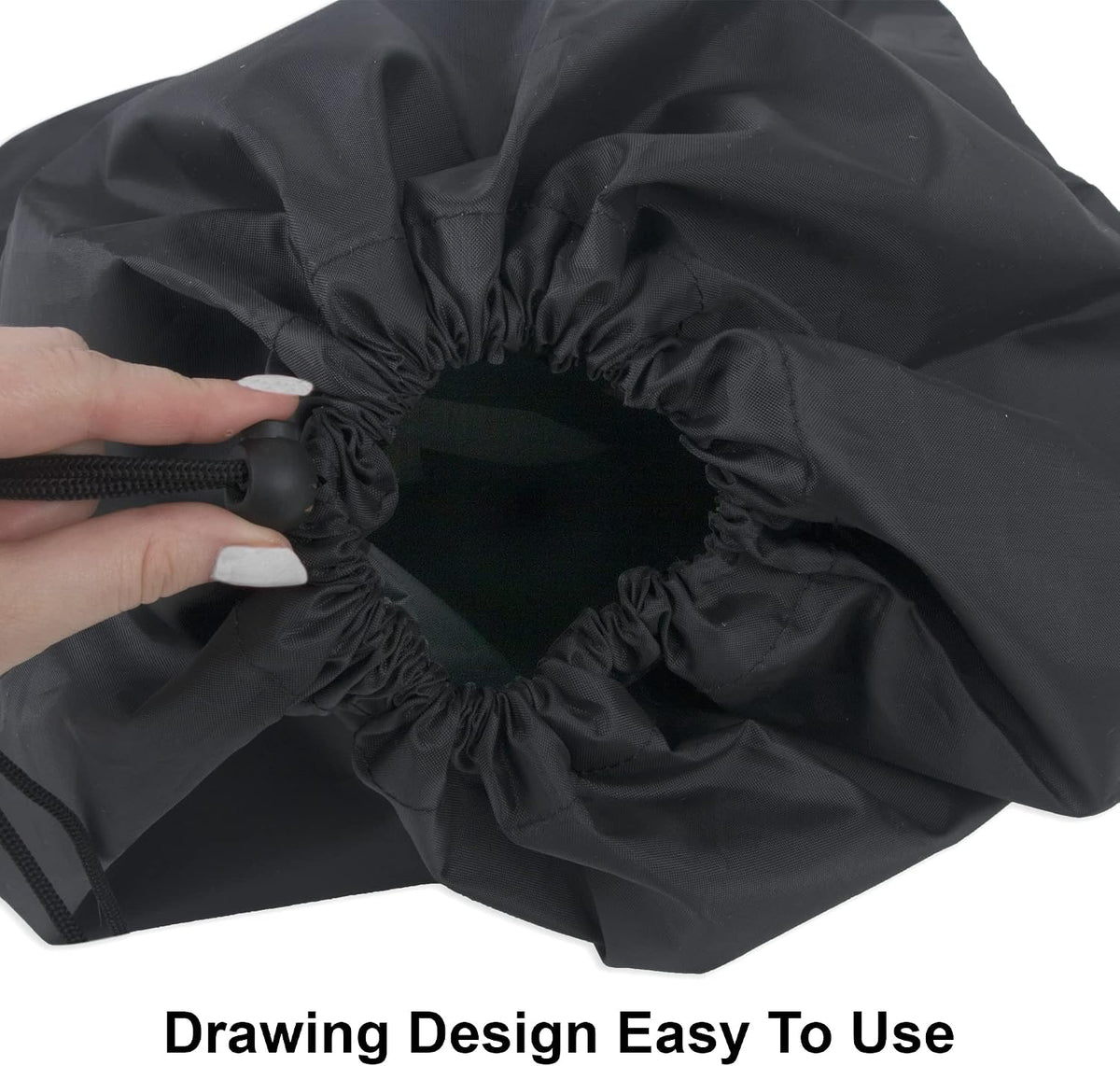 Washable Drawstring Laundry Bags 2 Pack Extra Large Heavy Duty College Dorm Dirty Laundry Clothes Travel Bag and Gym Clothes Bag for Guys and Girls (Black)