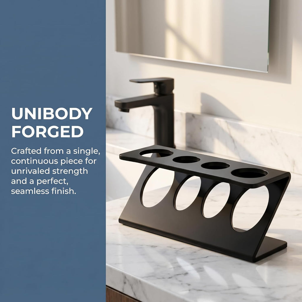 Electric Toothbrush Razor Holder, 4 Slot Bathroom Organizer with Drainage