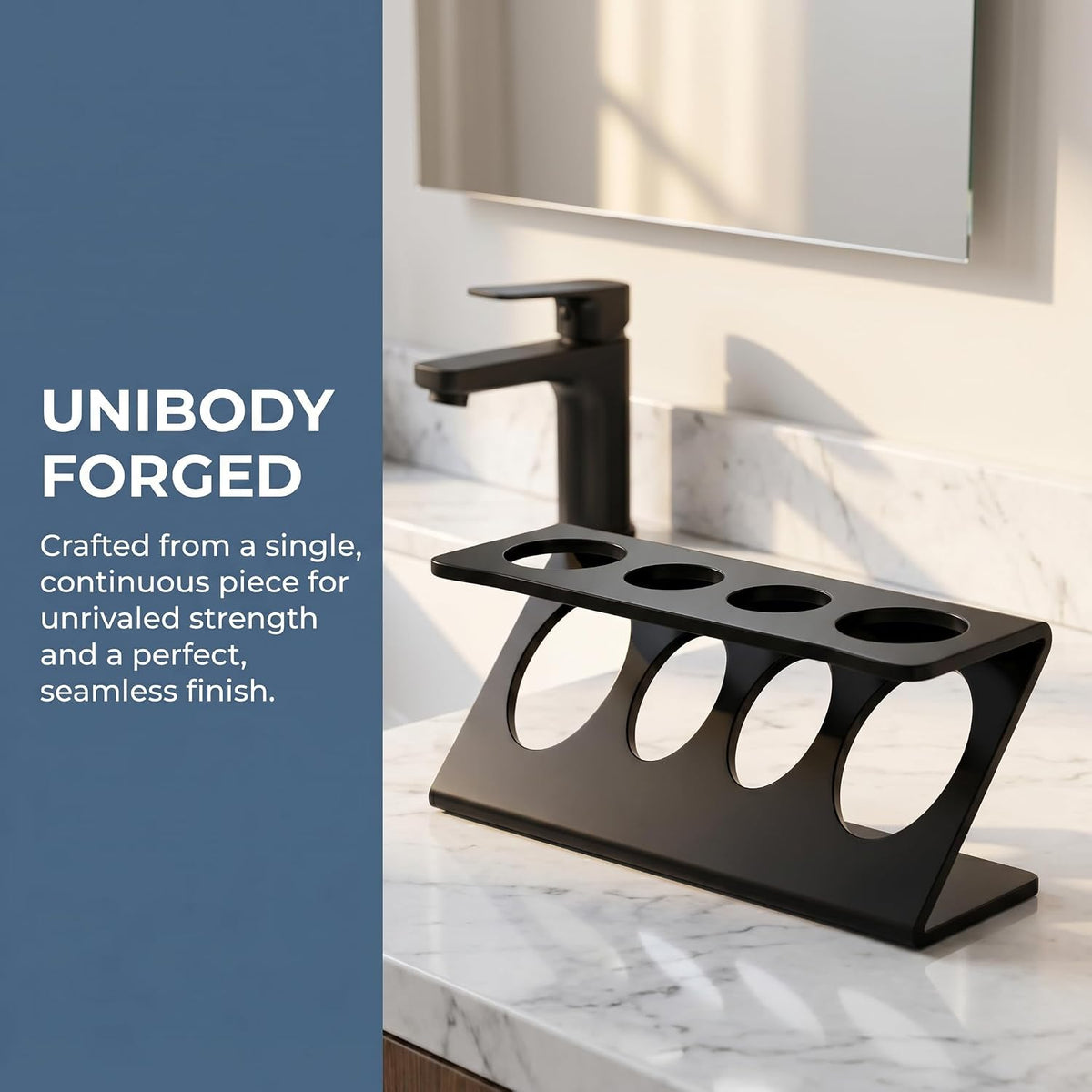 Electric Toothbrush Razor Holder, 4 Slot Bathroom Organizer with Drainage