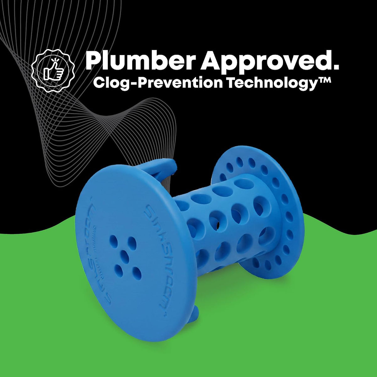 SinkShroom SSBLU988 Sink Drain Protector Hair Catcher/Strainer/Snare, Blue