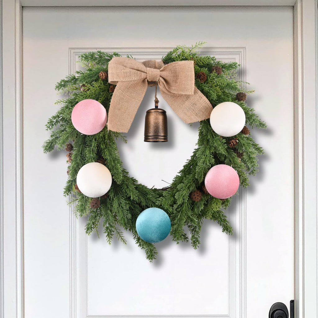 Velvet Christmas Ornaments Balls for Tree - 15pcs Pink & Teal Christmas Ornaments Shatterproof for Xmas Decorations - Multicolor Pink Teal Beige 80mm 3.15inch