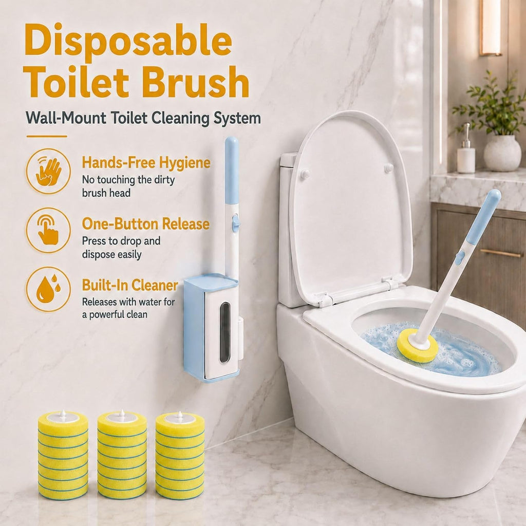 48 Count Disposable Toilet Brush Refills Compatible with KZKR Toilet Wand