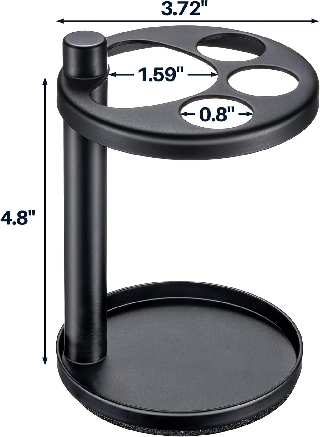 Toothbrush & Toothpaste Holder for Bathroom Countertop, Metal Electric Toothbrush Stand with Razor Slot, Ideal Design Caddy for Kids & Family, Black