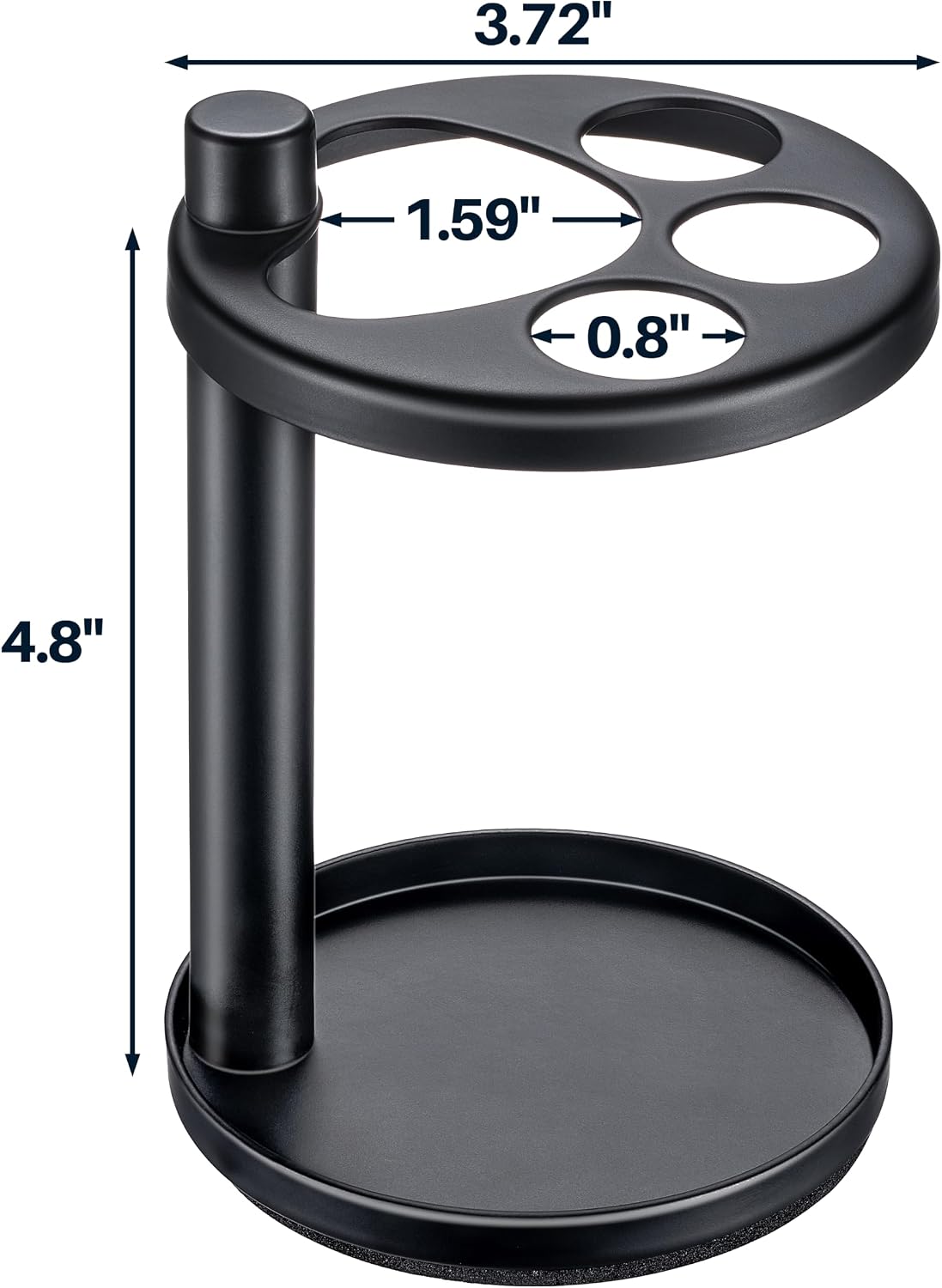 Toothbrush & Toothpaste Holder for Bathroom Countertop, Metal Electric Toothbrush Stand with Razor Slot, Ideal Design Caddy for Kids & Family, Black