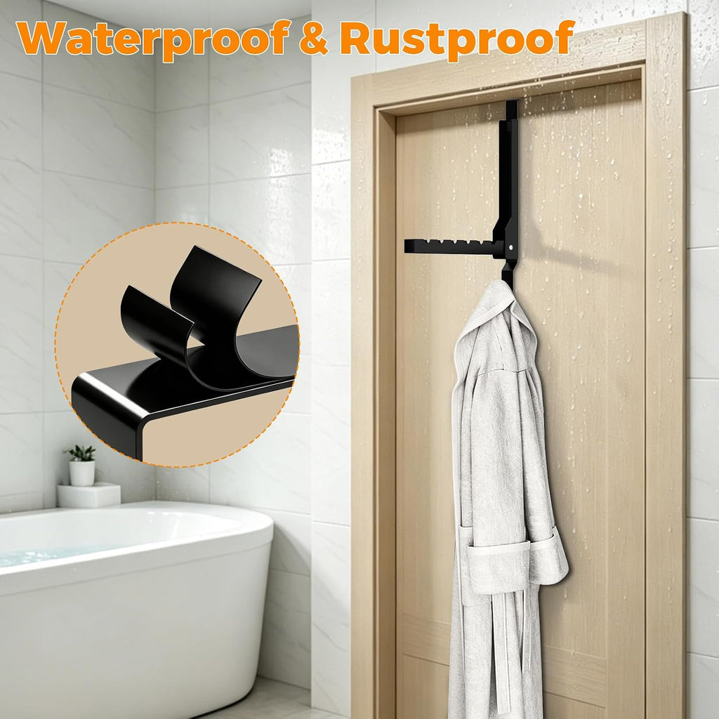 2 Pack Over The Door Hooks & Drying Rack