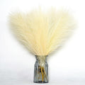 Faux Pampas Grass, 6 Stems Artificial Pampas Grass Decor Flurry Pompous Grass for Small Vase Boho Home Decor/Wedding Arrangements/Rustic Decor 18''/45cm (Beige)