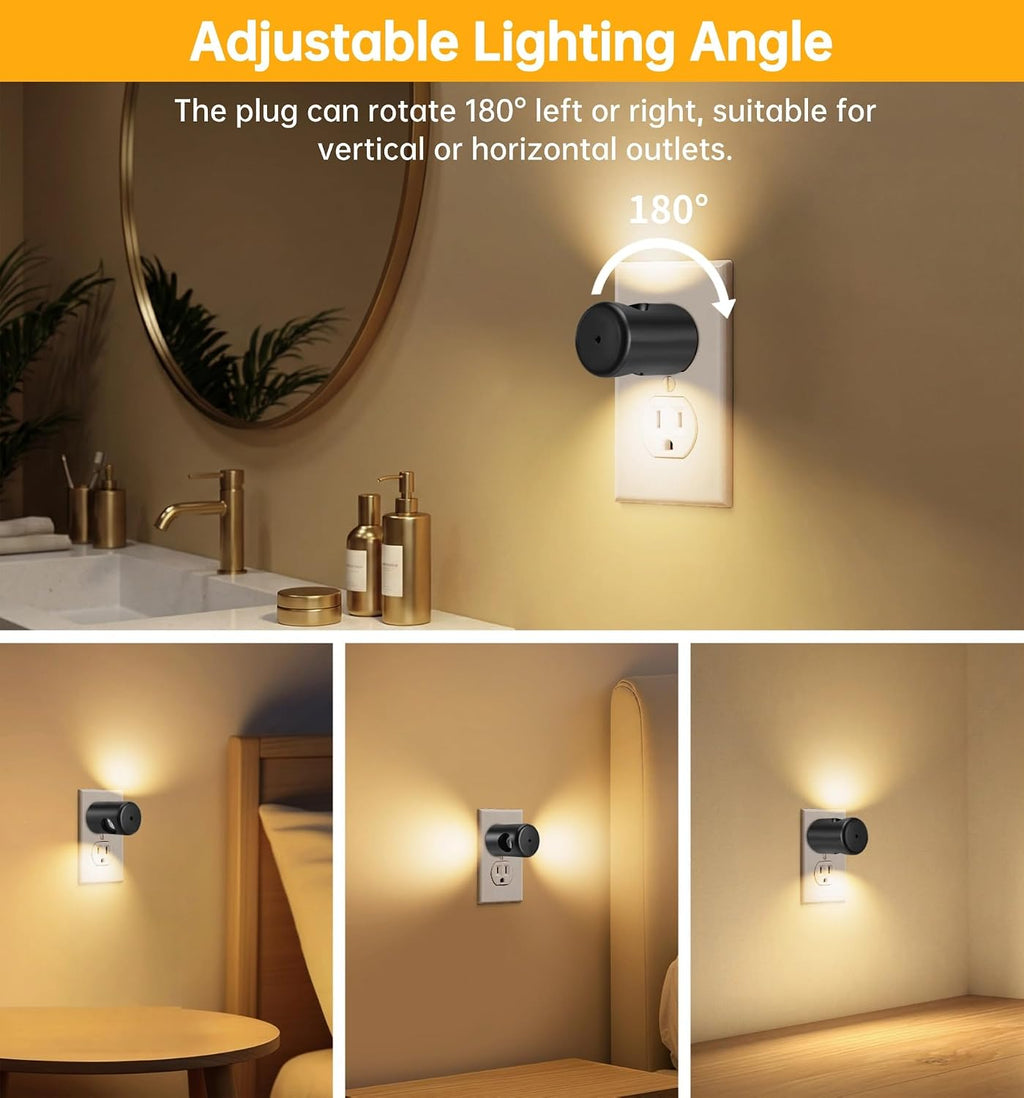 TSEXES LED Motion Sensor Night Light,Plug into Wall Night Light,4-Pack