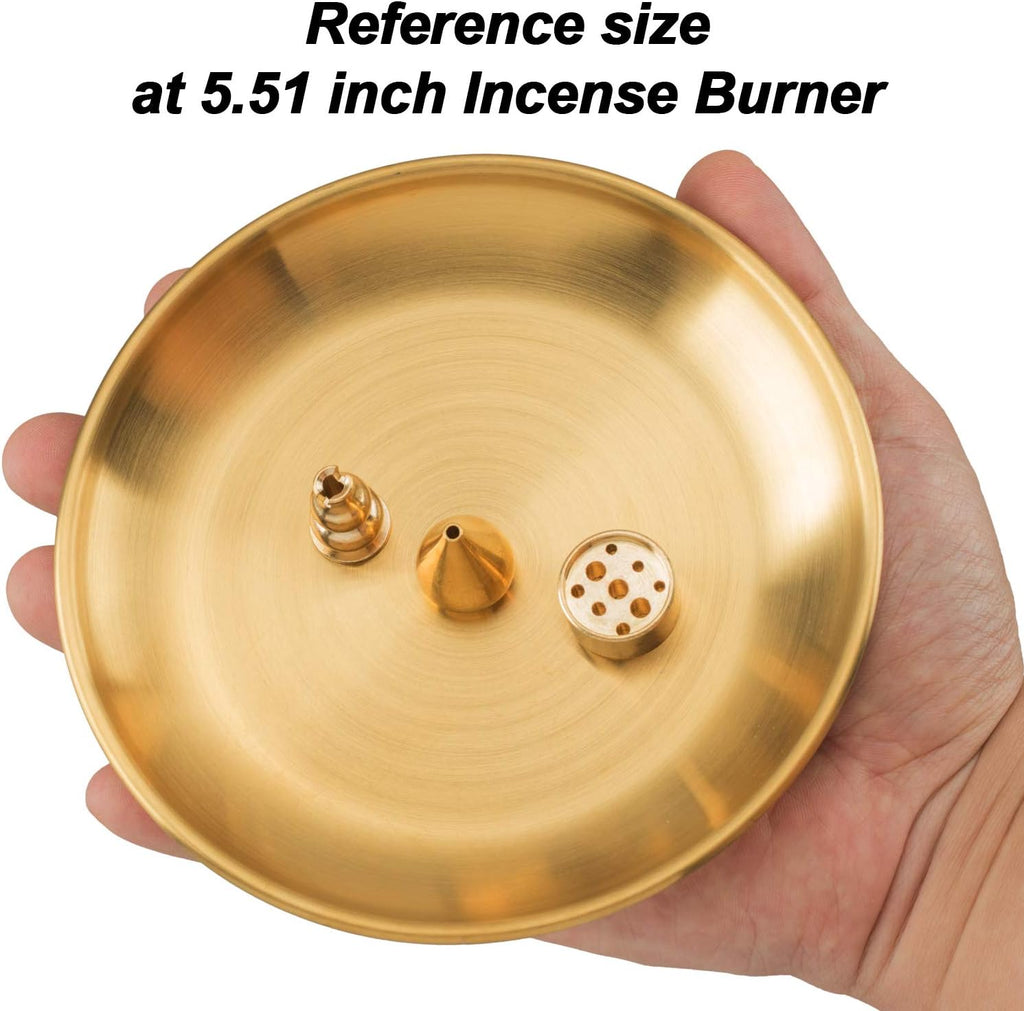 OIIKI Brass Incense Holder, Coil Incense Burner, 3 Styles