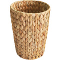 2 Gallon Wicker Trash Can, Woven Water Hyacinth Wicker Waste Basket for Bathroom, Small Trash Can for Bedroom, Round Garbage Can for Boho Decor Bedroom Bathroom