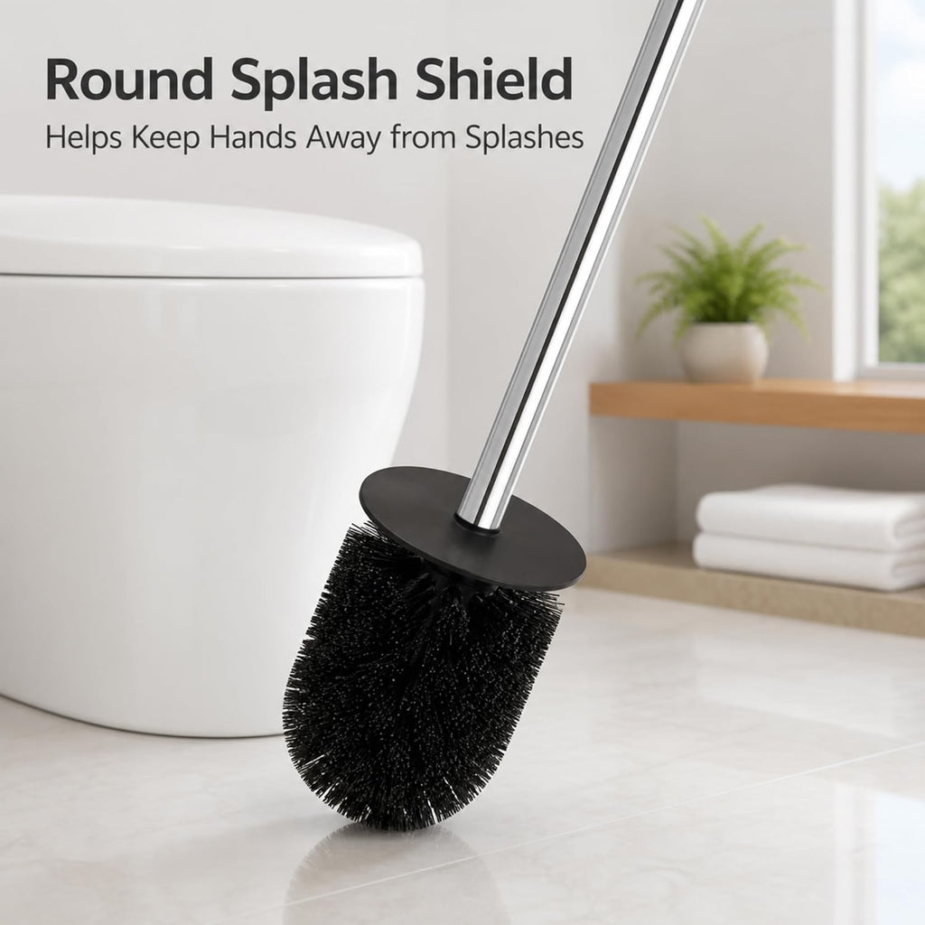 BGL Toilet Brush and Holder Set, Chrome Finish