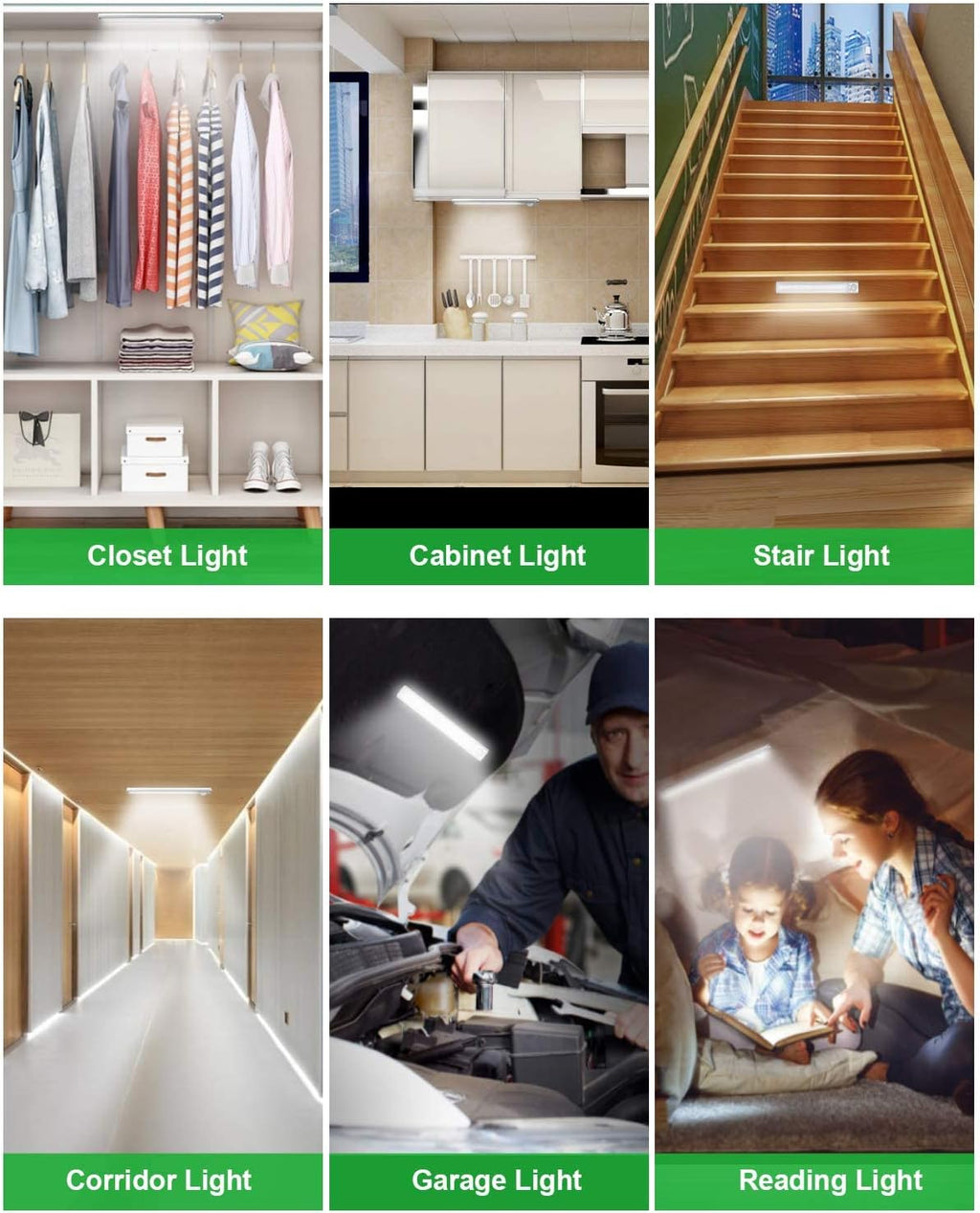 Under Cabinet Lighting, 80 LED Motion Sensor Light Indoor, Rechargeable Closet Light, 3 Color Temps Under Cabinet Lights, Wireless Dimmable Under Counter Lights For Kitchen, Pantry (2 Pack)