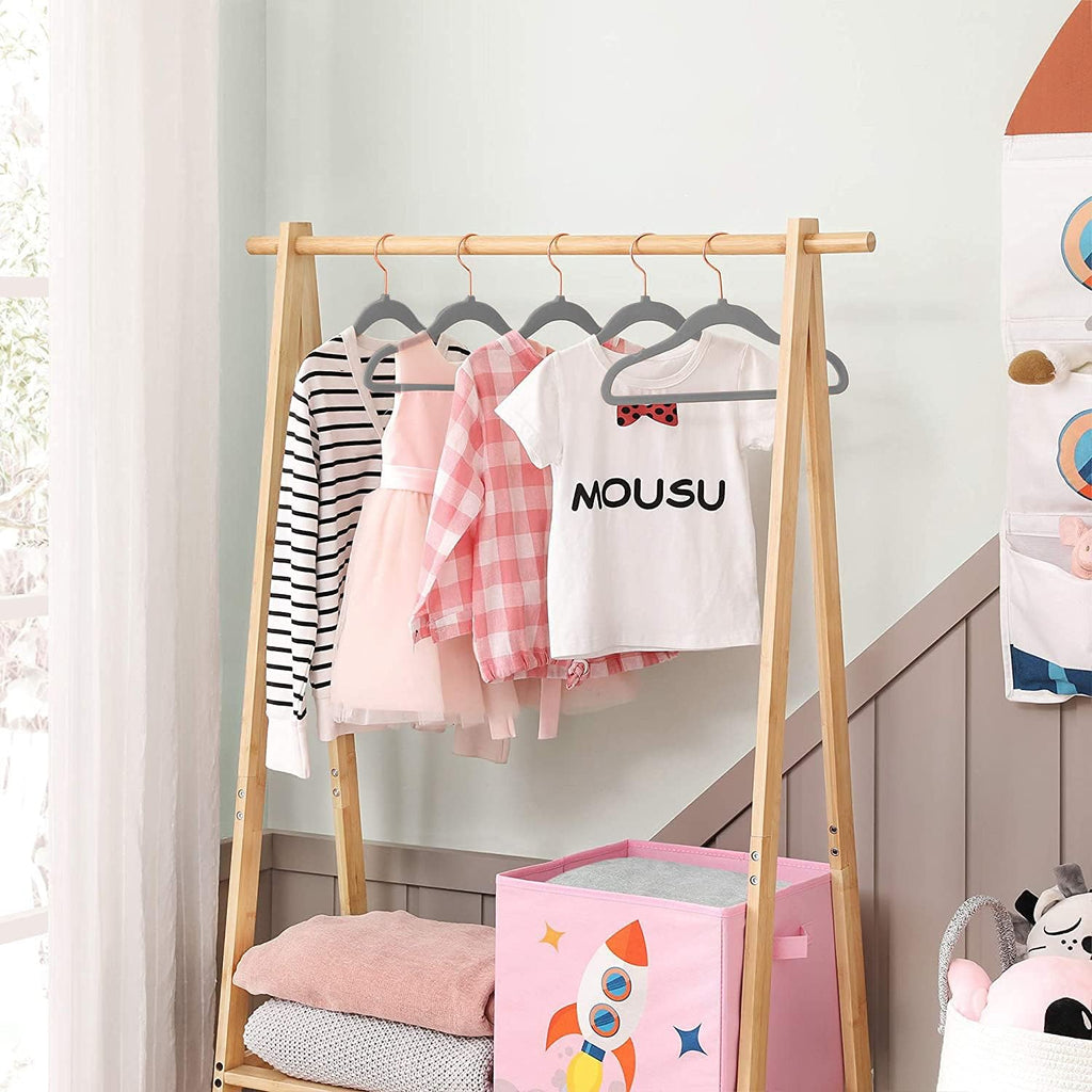 50 Pack Velvet Baby Clothes Hangers, Grey, Non-Slip, Space-Saving