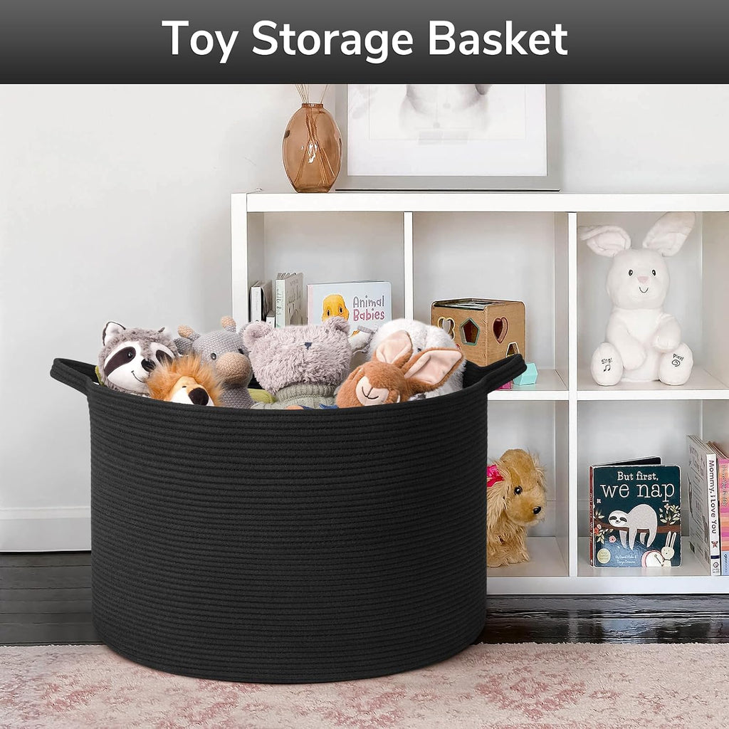 Goodpick Extra Large Woven Dirty Clothes Basket for Nursery, 115L