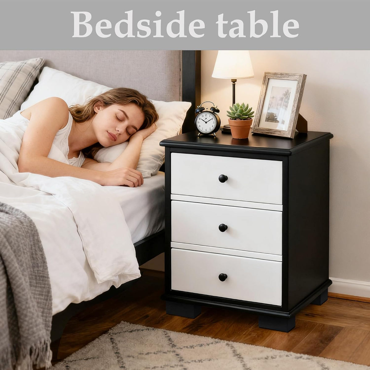 Wood Bed Risers (Black, 2 inch)