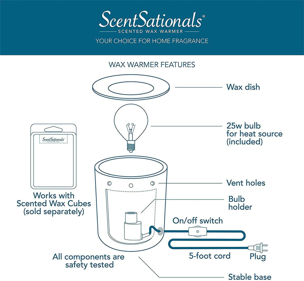 Scentsationals Wooded Home - Decorative Wax Warmer for Scented Wax Melts