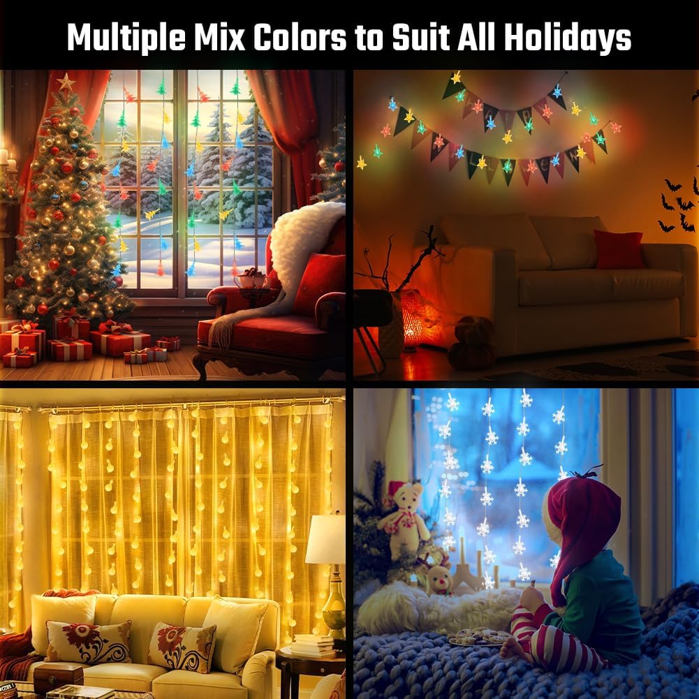 AUAUY String Lights, 40 LED 19.6FT String Lights Battery Operated, Colorful