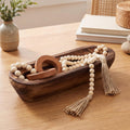16.5" Wooden Dough Bowls for Decor Farmhouse Centerpiece Table Decoration