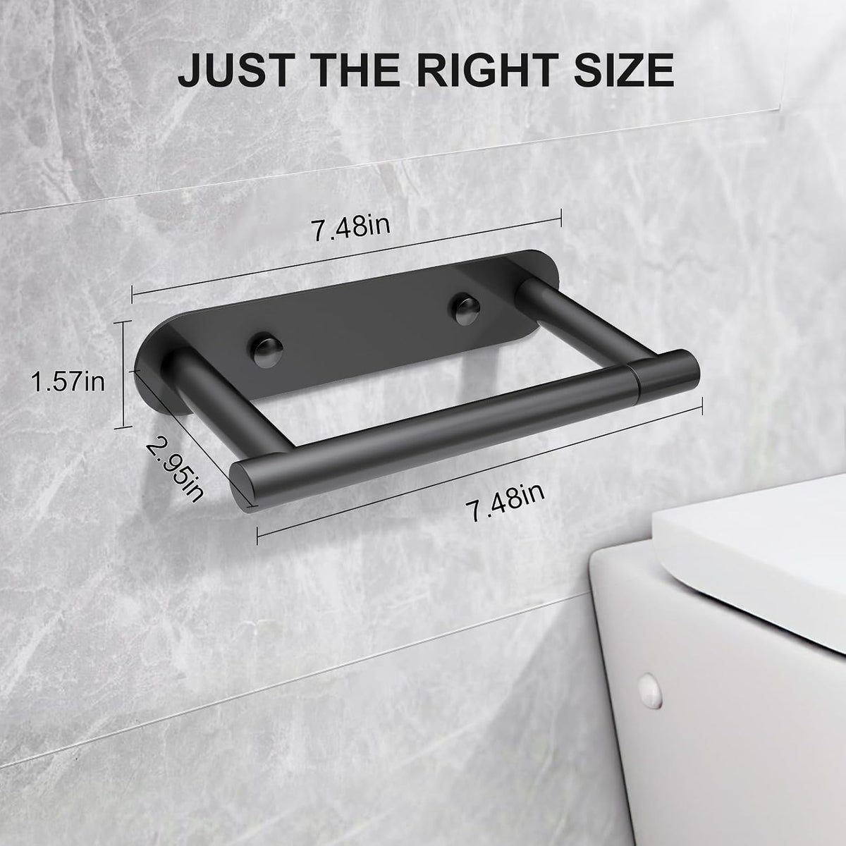 SetSail Toilet Paper Holder, Matte Black