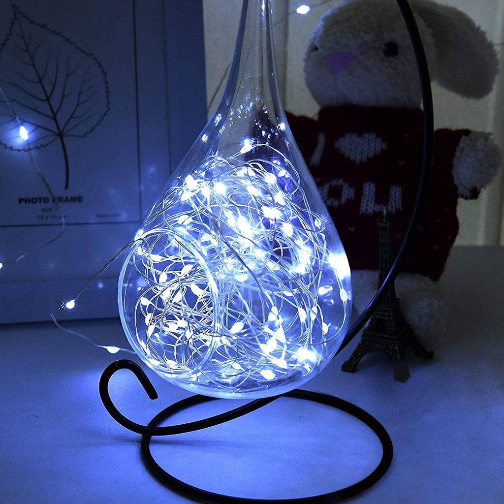 Sanniu Fairy Lights Battery Operated, 6 Packs Mini Battery Powered Copper Wire Starry String Lights for Christmas,Bedroom, Parties,Wedding,Indoor,Home Decoration (5m/16ft Cool White)
