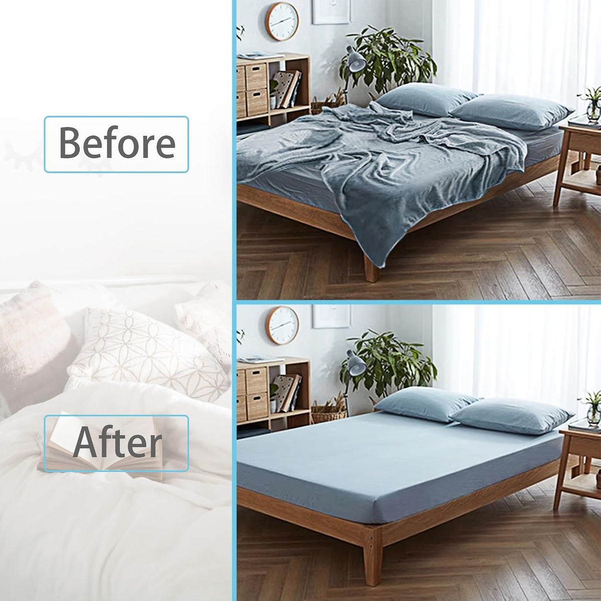 Pack of 2 Bed Sheet Straps, Fitted Sheet Holders for Corners