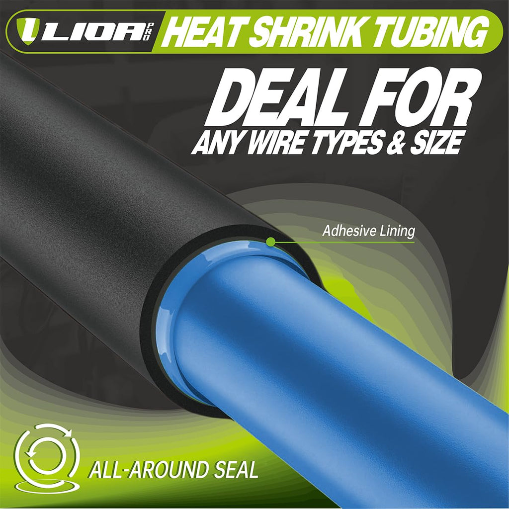 1/4" Red Heat Shrink Tubing 50FT - 3:1 Dual Wall Adhesive Lined, Waterproof Insulation, UL Listed for Automotive Wires, Electronics & DIY Repair