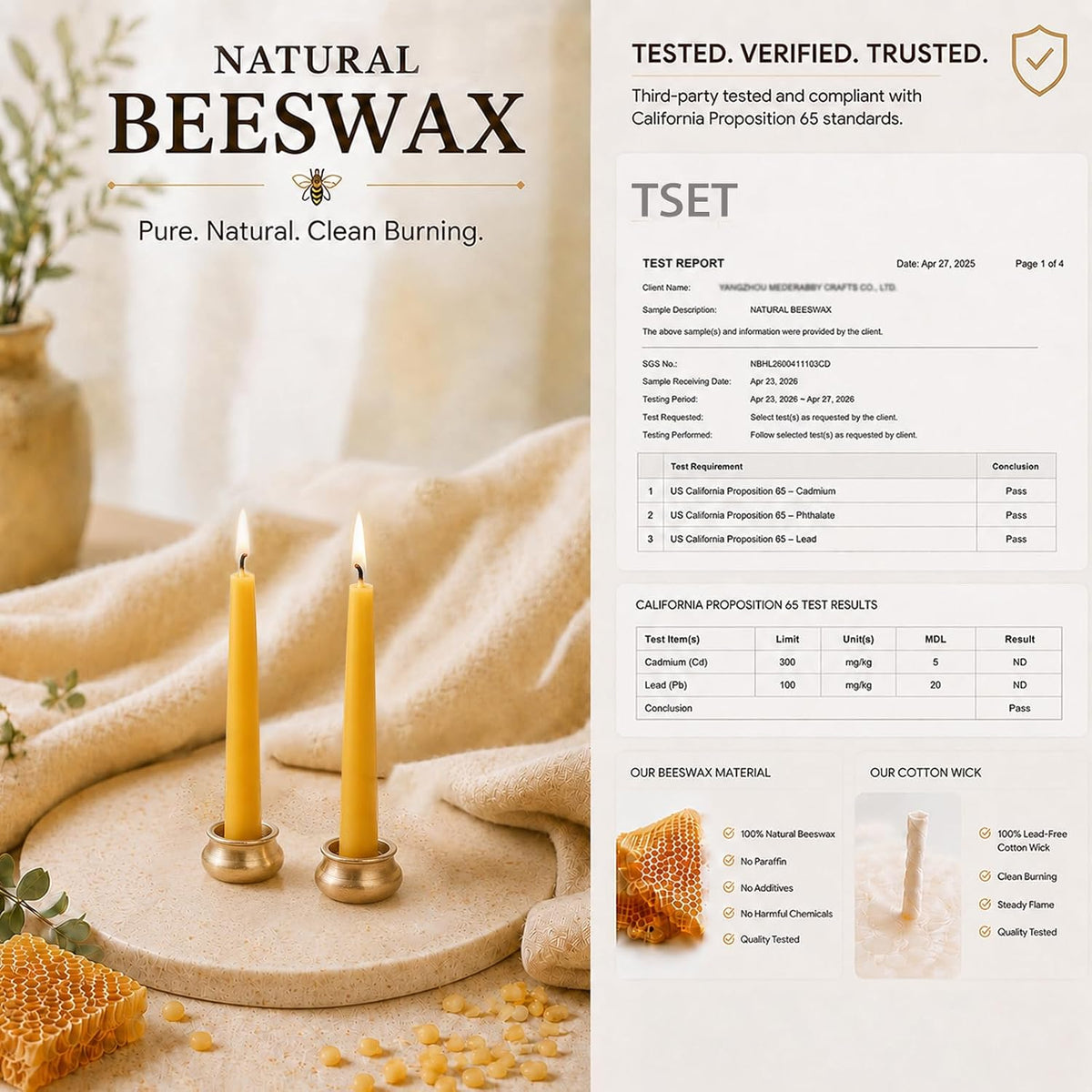 20 Minute Meditation Candles, 40 Pack Unscented Beeswax Candles,3.15 Inch